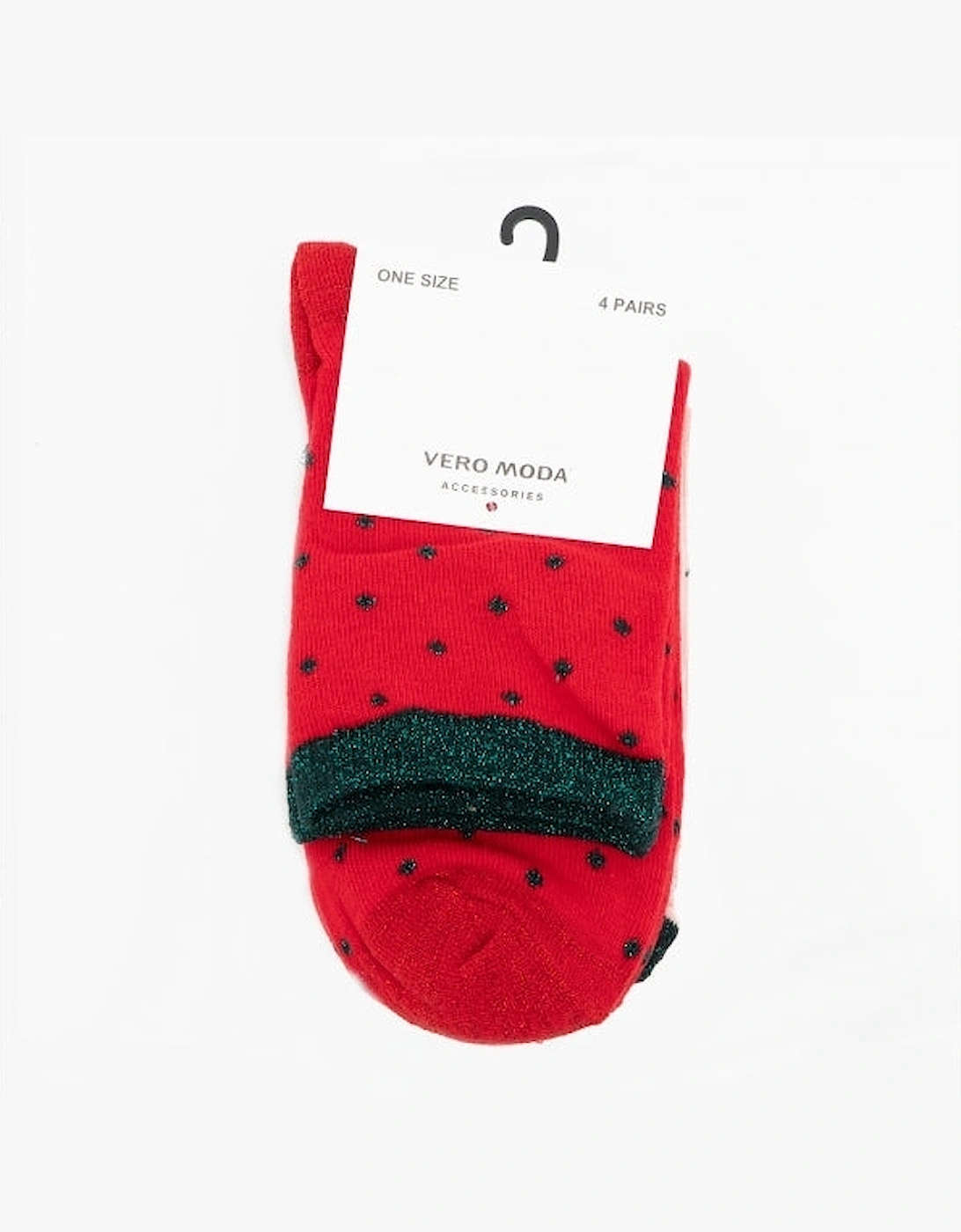 Joules SNOWFLAKE Womens Cotton 4 Pack Socks Red/Multi