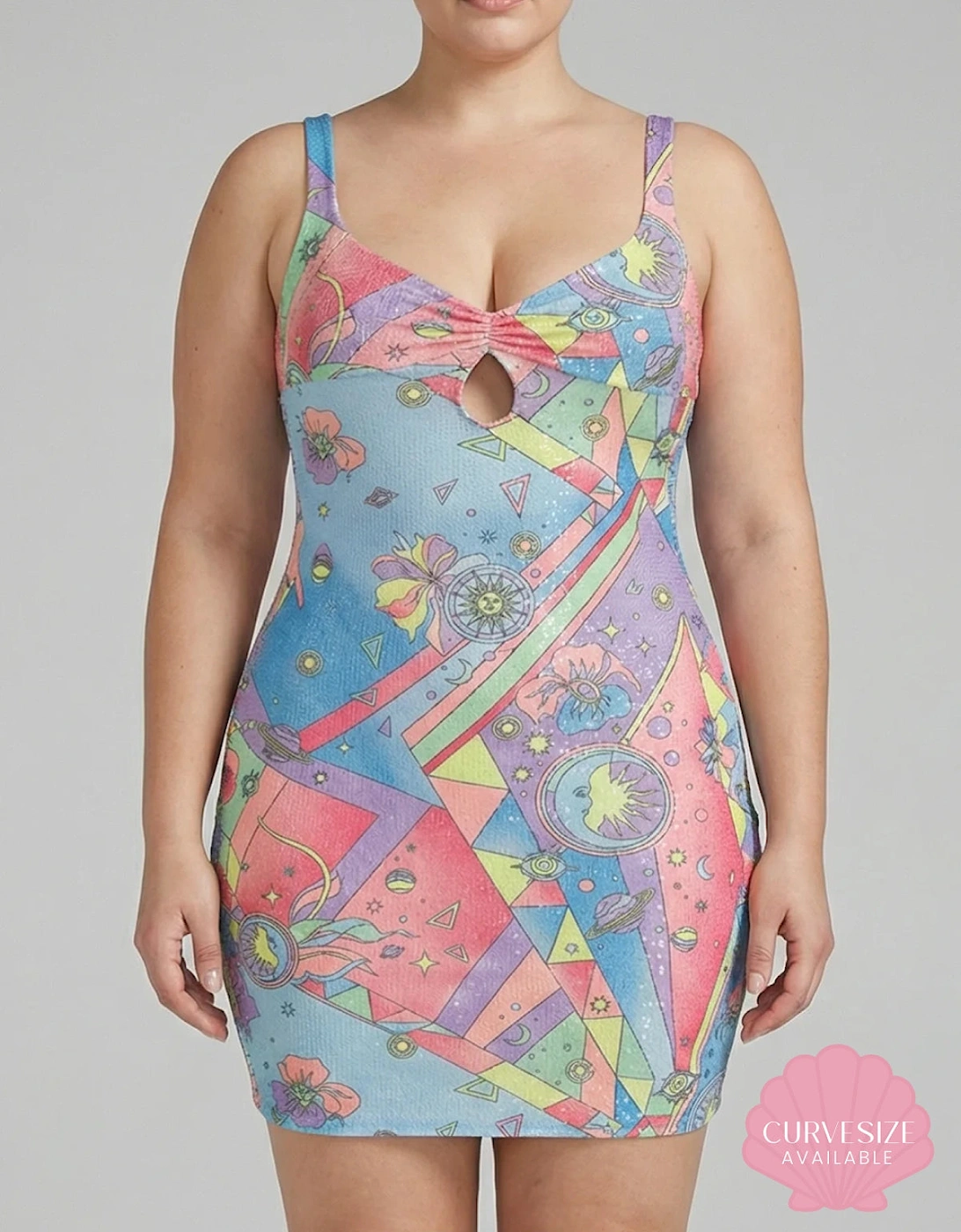 Aliona Embellished Luxury Multi-Coloured Party Dress