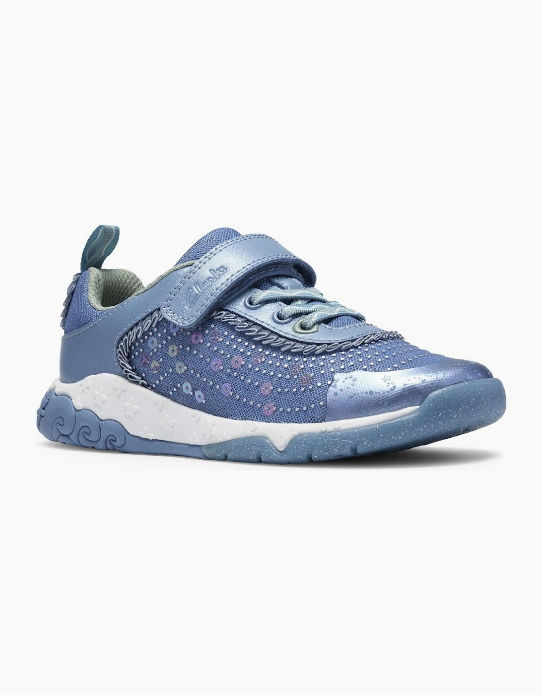 Clarks Girls Blue 'S Tidal Wish K Infant Trainers  (Standard) 8.5/F Kids