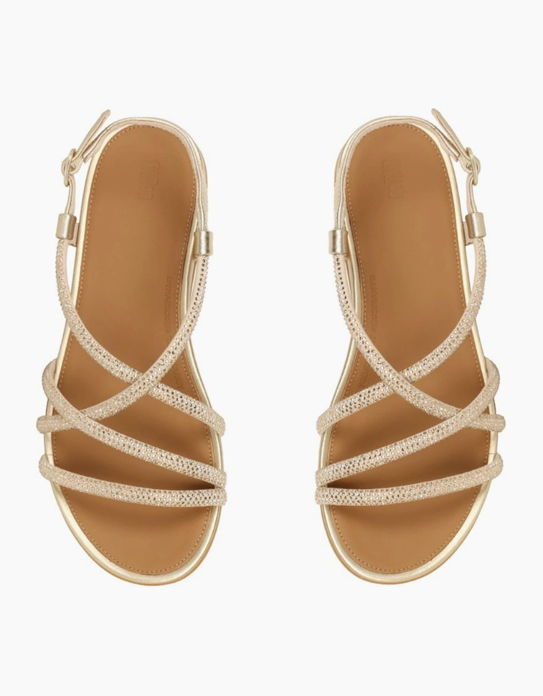Gracie Crystal Strappy Womens Sandals