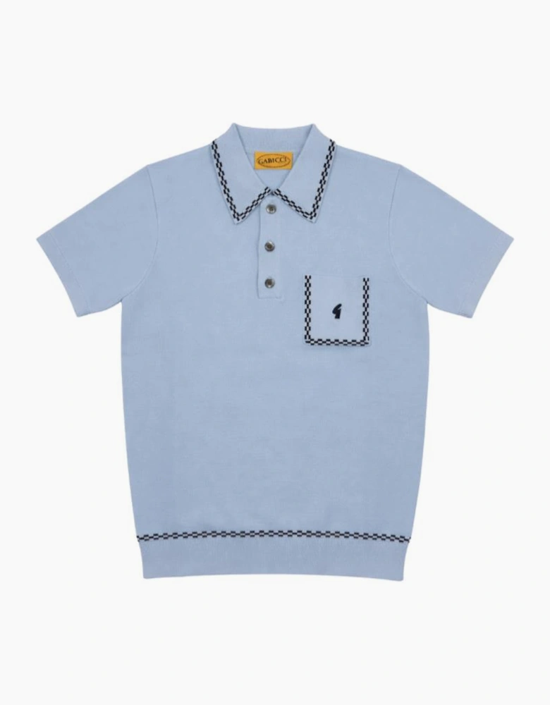 Vintage Alexander Polo Shirt Surf Blue