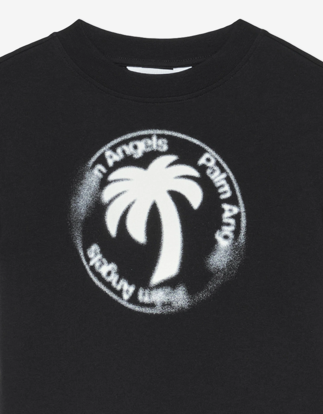 Boys Palm Stamp Regular T-Shirt in Black