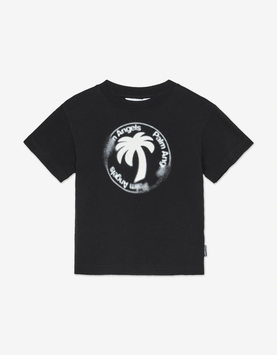 Boys Palm Stamp Regular T-Shirt in Black, 5 of 4