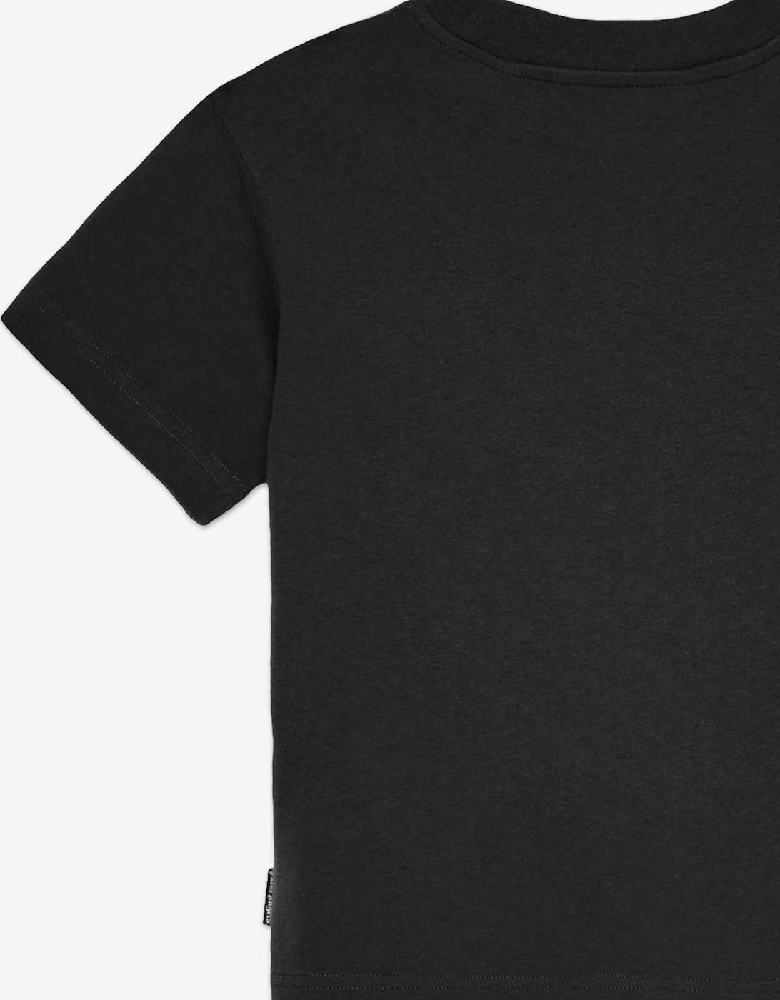 Boys Palm Stamp Regular T-Shirt in Black