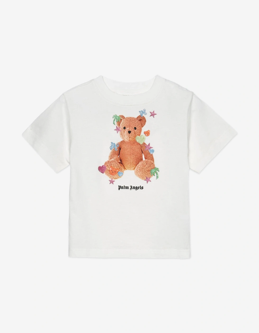 Girls Stickers Bear Regular T-Shirt in Ivory, 5 of 4