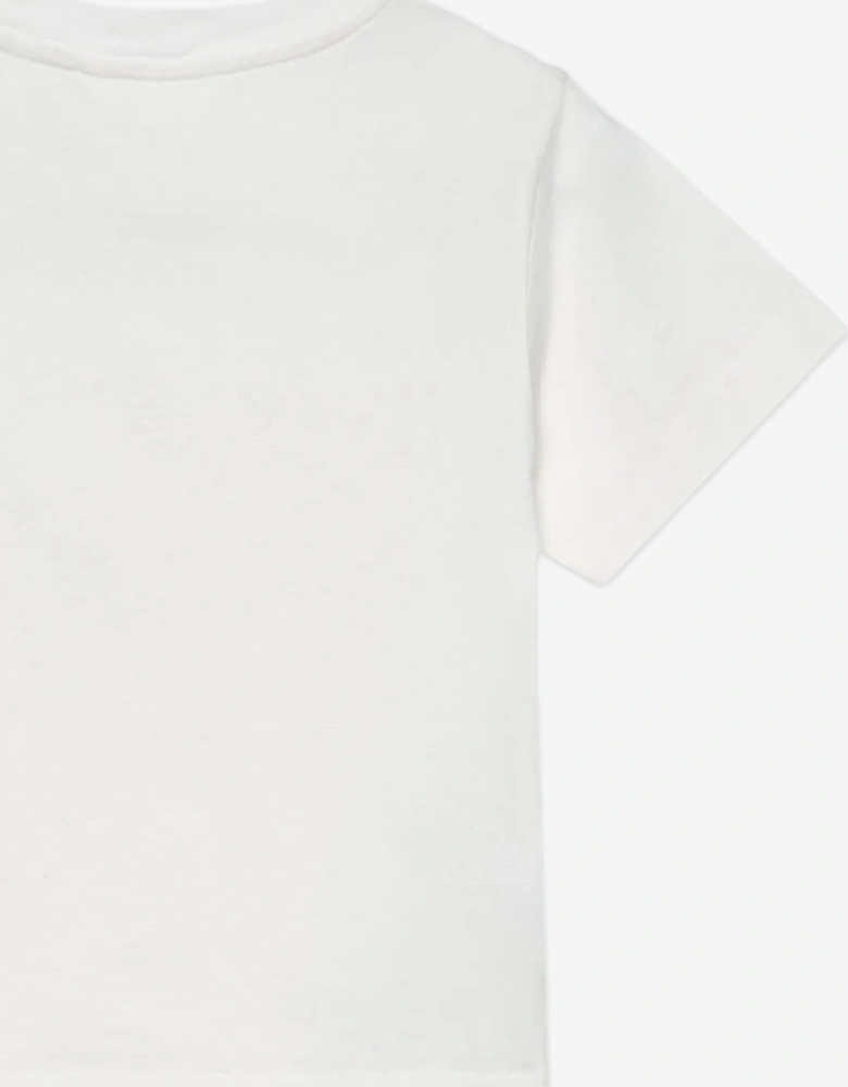 Girls Stickers Bear Regular T-Shirt in Ivory