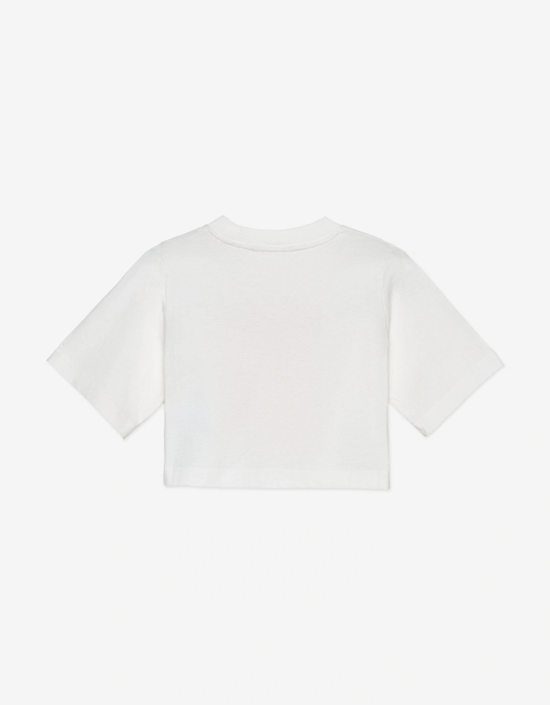 Girls Palms Landscape Crop Over T-Shirt in Ivory