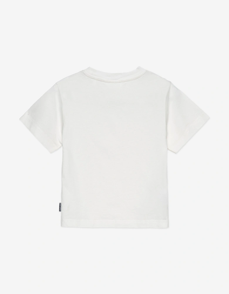 Girls Logo Stamp Regular T-Shirt in Ivory