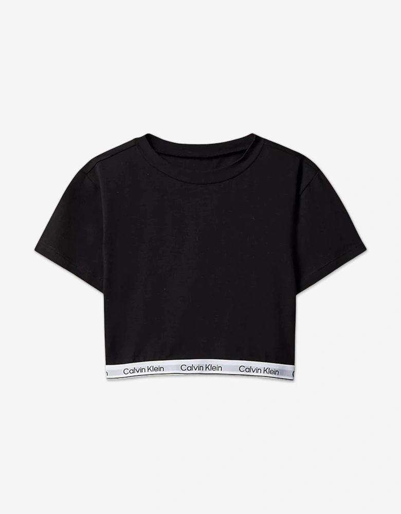 Girls Logo Pyjama Set in Black