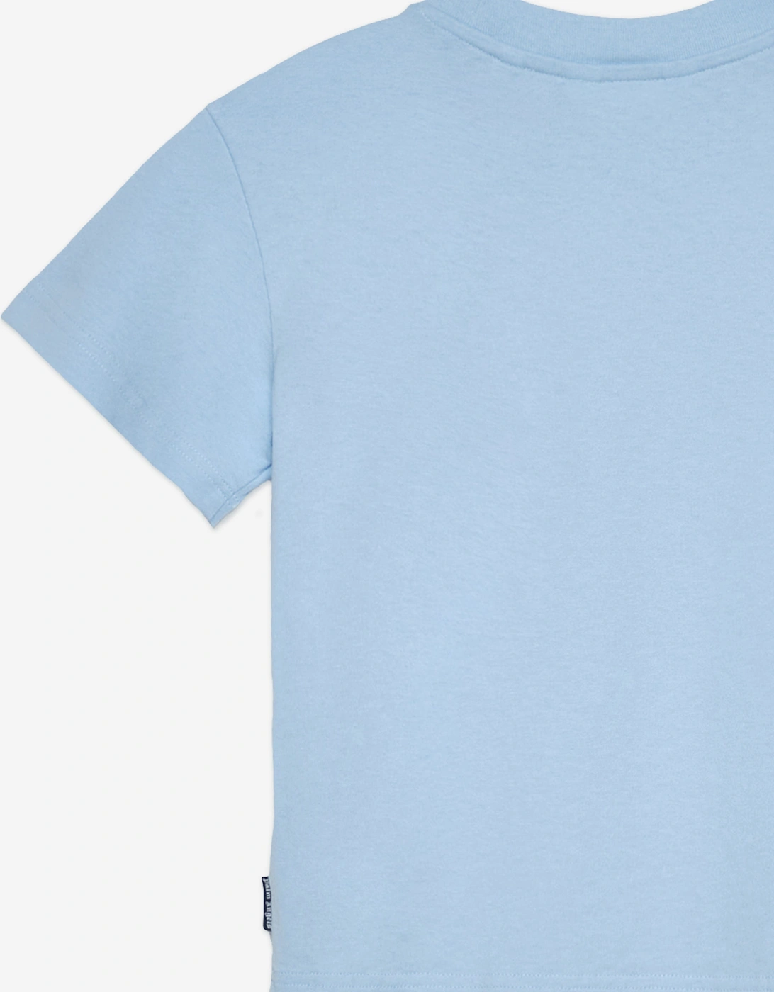 Boys Neck Logo Brushed T-Shirt in Blue