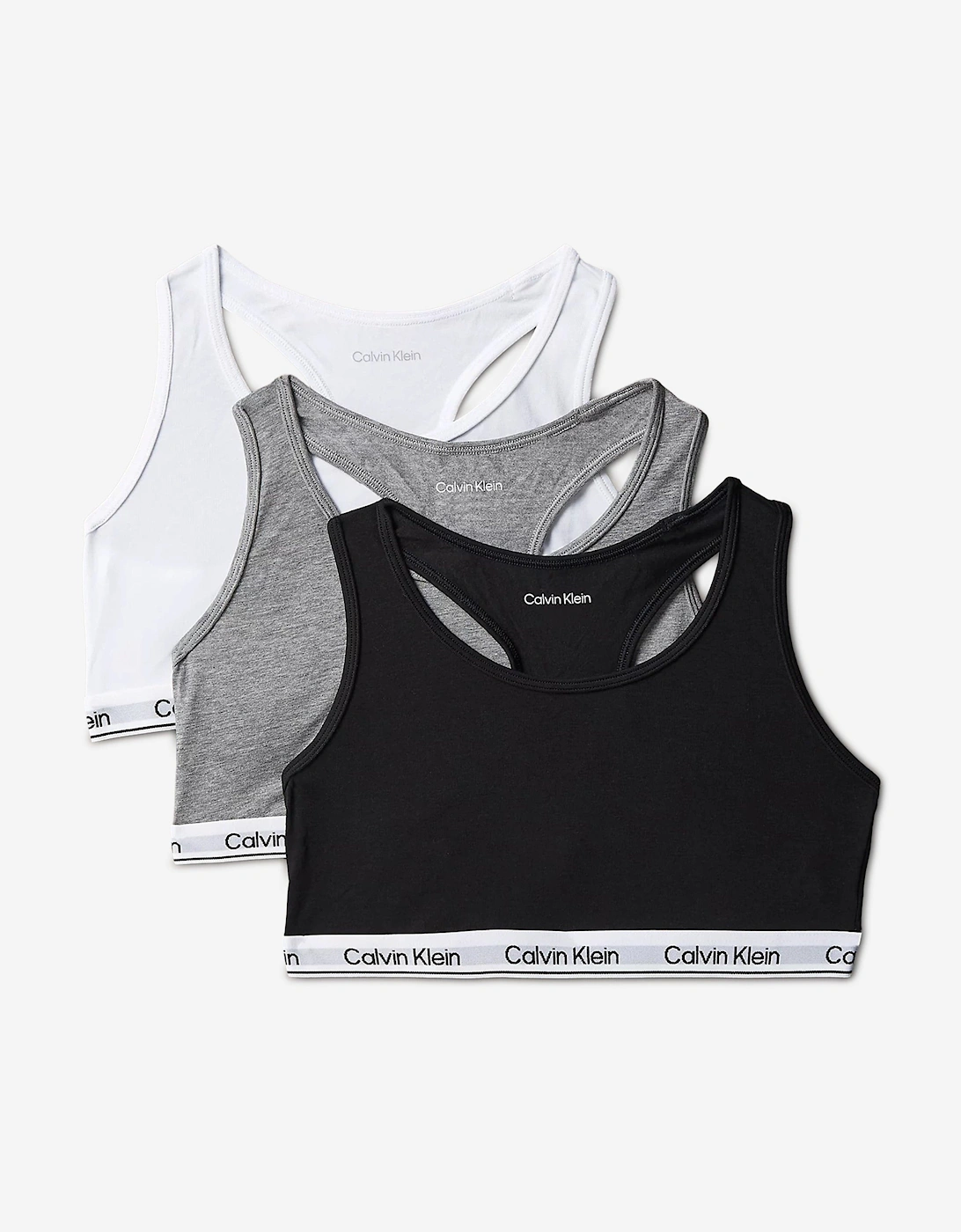 Calvin Klein Girls Black  3 Pack Bralette Set  - Size 10 Years/11 Years/12 Years Kids