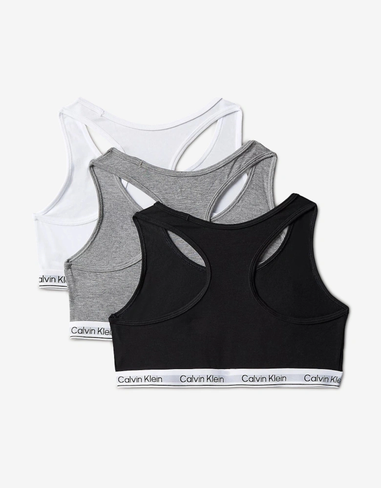 Girls 3 Pack Bralette Set in Black