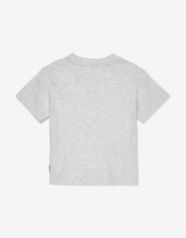 Boys Logo Stamp Regular T-Shirt in Grey