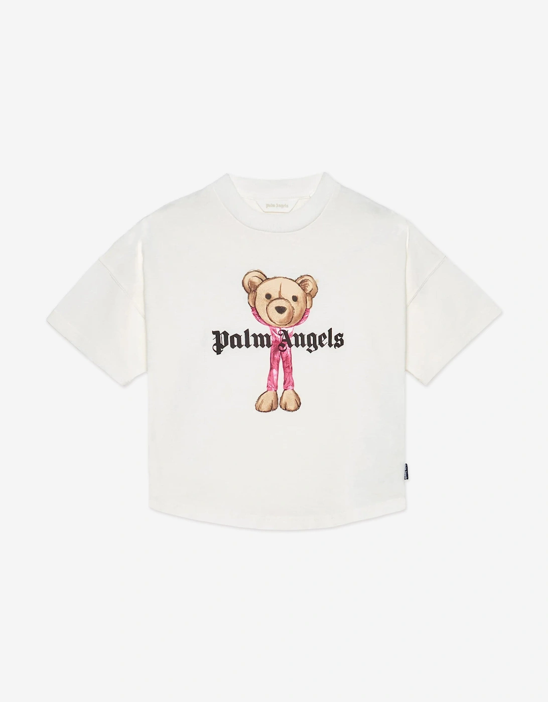 Girls Mascot Bear Over T-Shirt in Ivory, 5 of 4