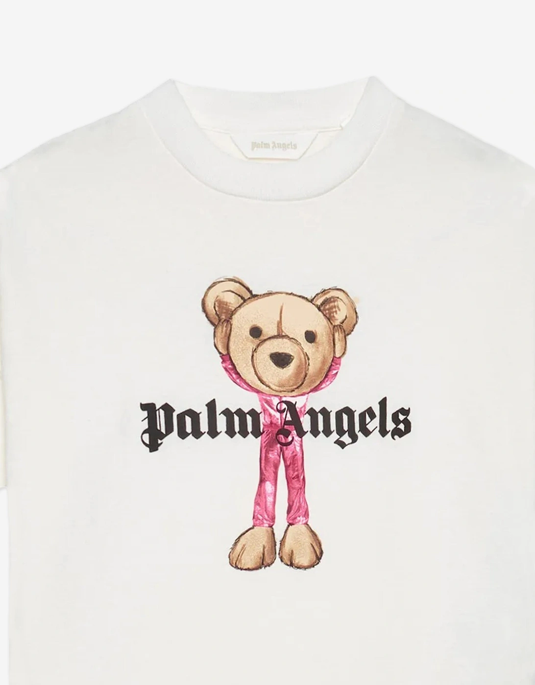 Girls Mascot Bear Over T-Shirt in Ivory
