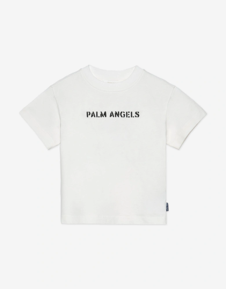 Boys Logo Stamp Regular T-Shirt in Ivory