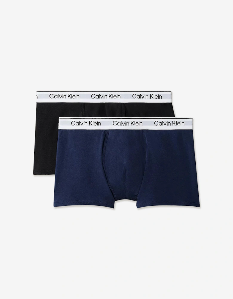 Boys 2 Pack Boxer Shorts Set in Black