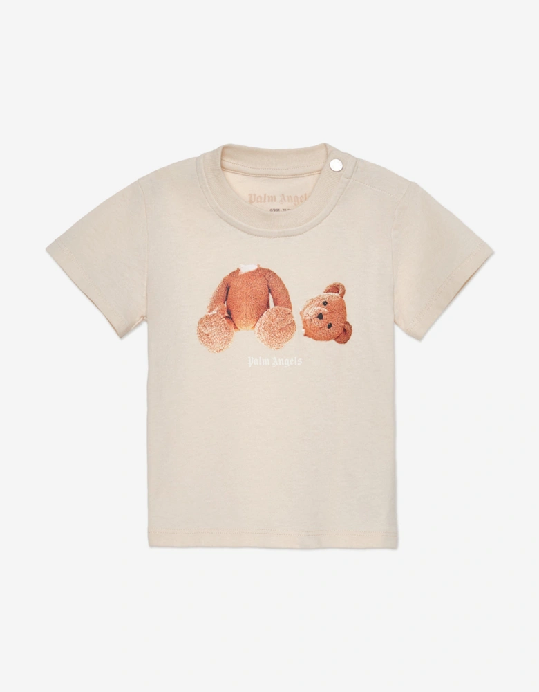 Baby Boys Bear Tri-Pack T-Shirt Set in Beige