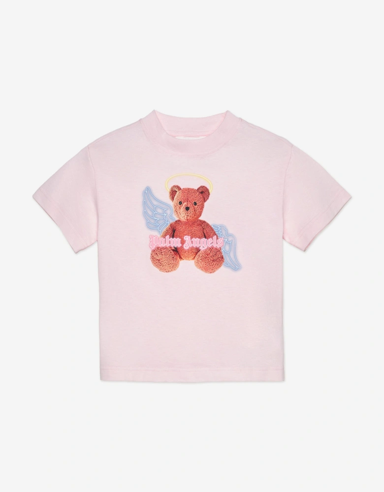Girls Bear Angel T-Shirt in Pink