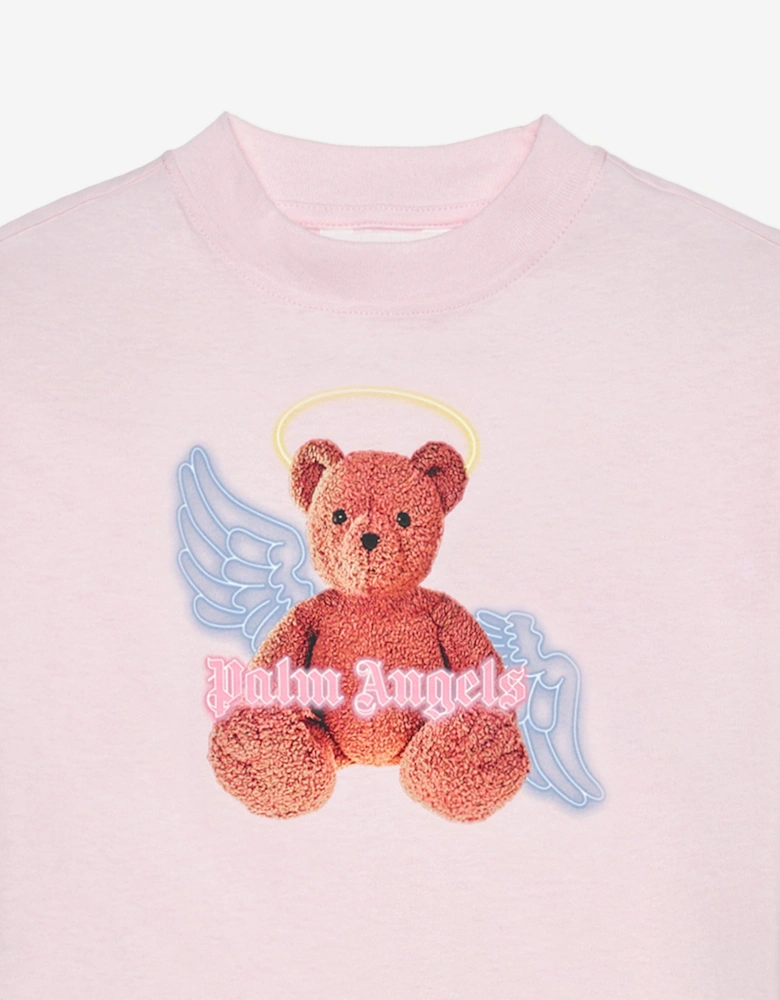 Girls Bear Angel T-Shirt in Pink