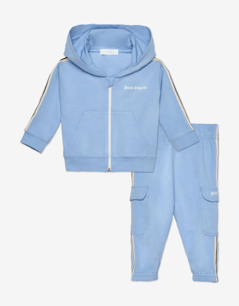 Baby Boys Track Hoodie Full Zip in Blue