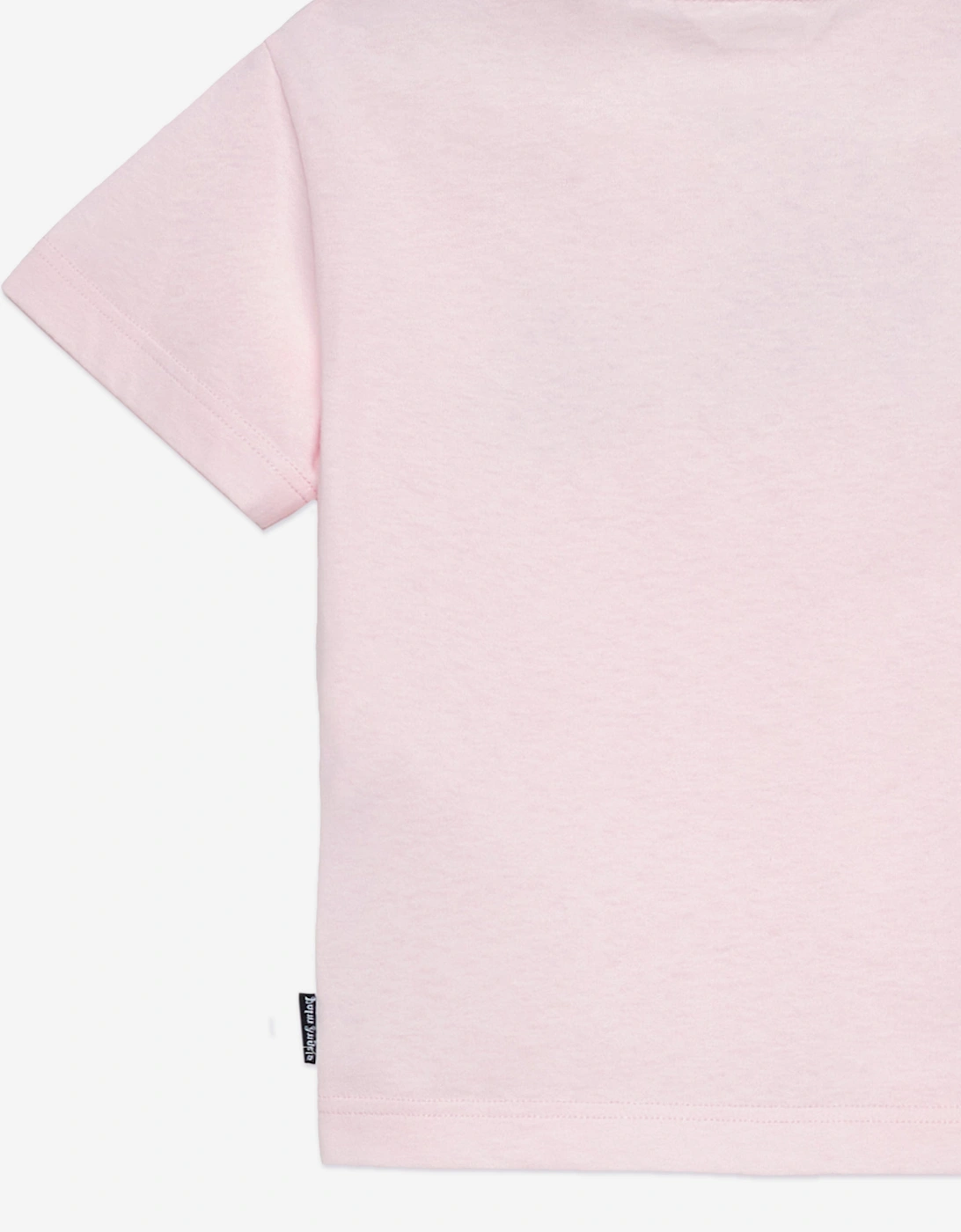 Girls Neck Logo Brushed Regular T-Shirt in Pink