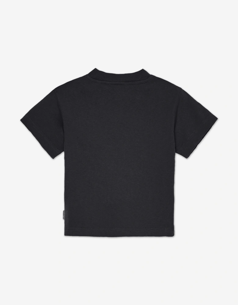 Boys Logo Stamp Regular T-Shirt in Black