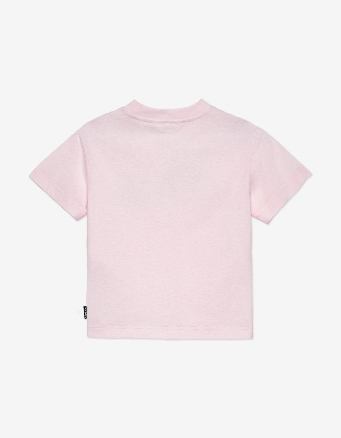 Girls Neck Logo Brushed Regular T-Shirt in Pink