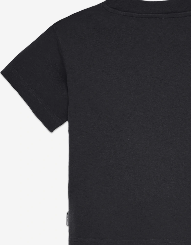 Boys Logo Stamp Regular T-Shirt in Black