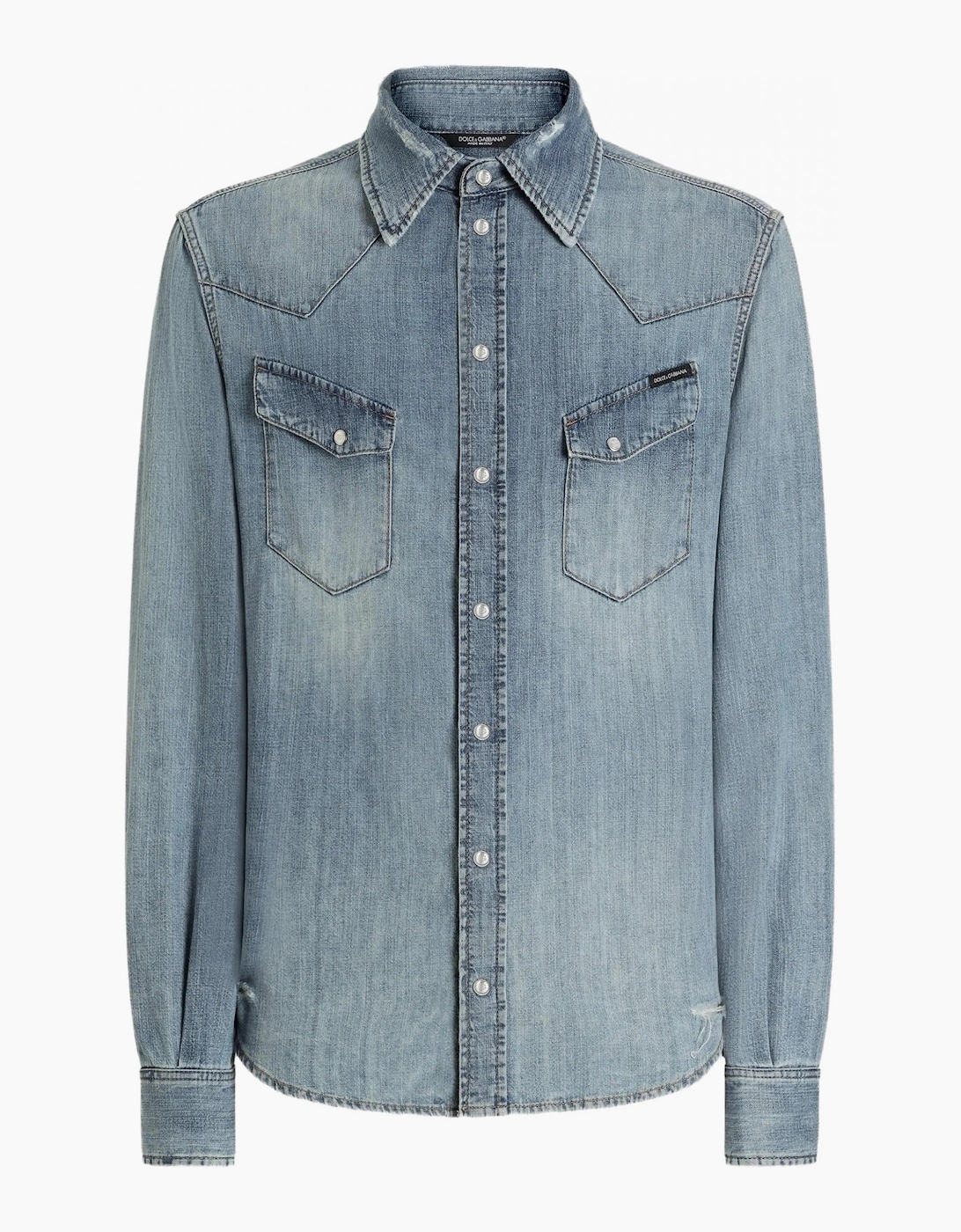 Dolce & Gabbana Dolce & Gabbana Men's Denim Western Shirt Blue