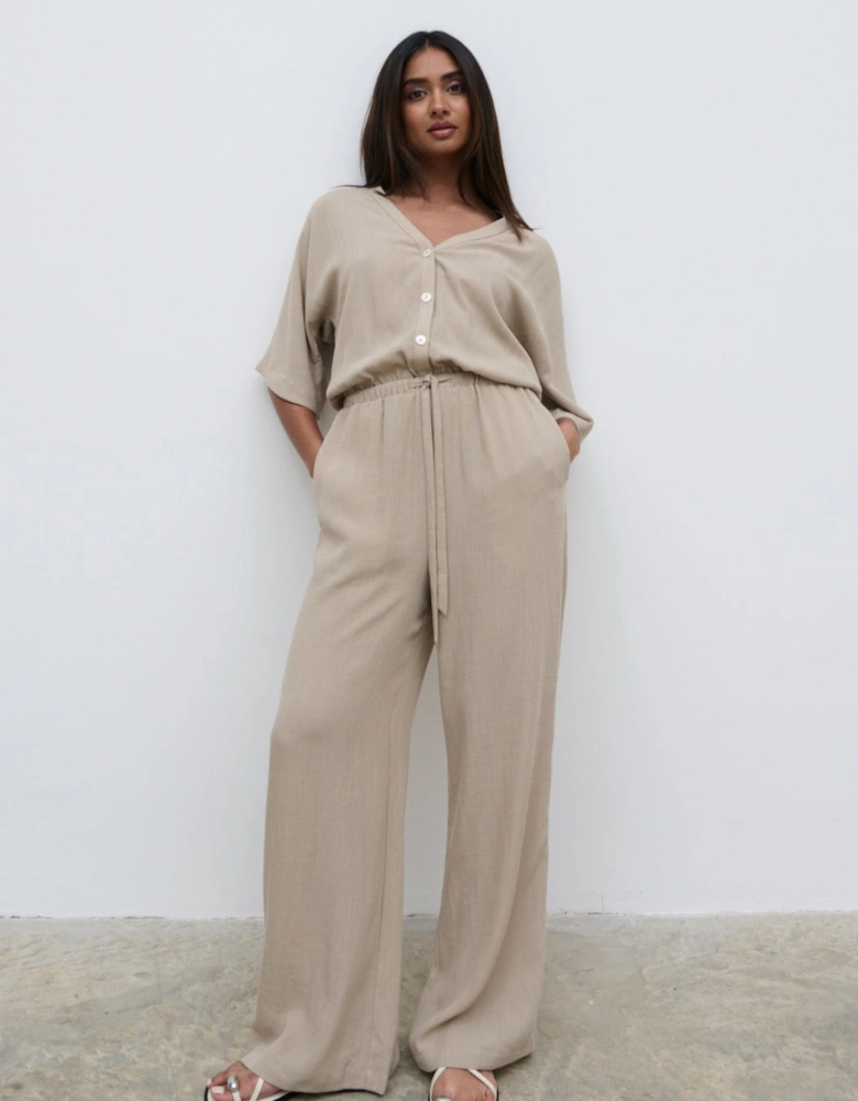 Carey Easywear Jumpsuit - Stone