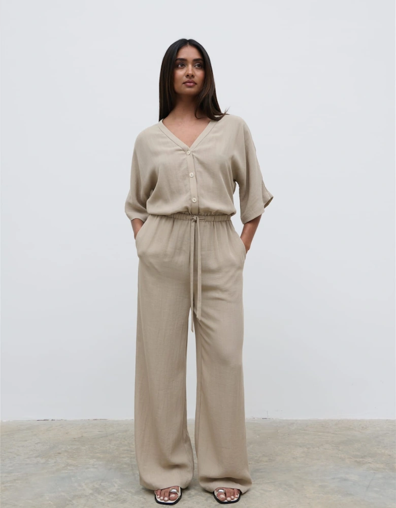 Carey Easywear Jumpsuit - Stone