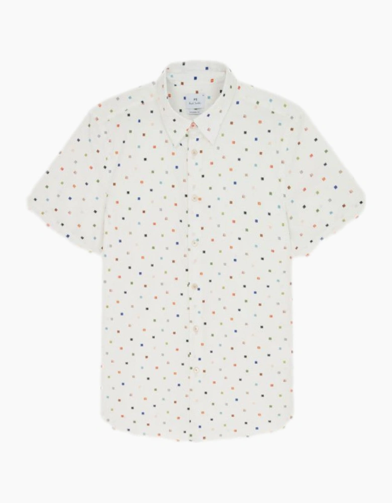 PS Multi Square Print Shirt 02 Off White
