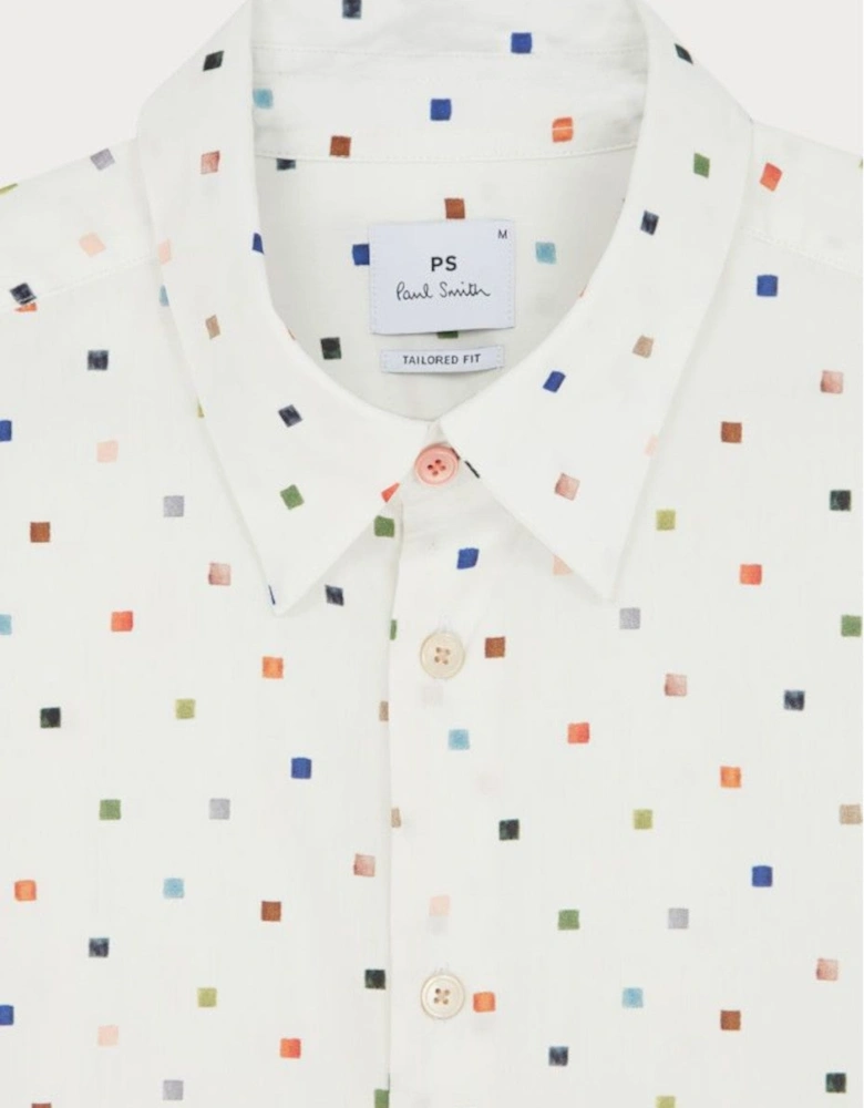 PS Multi Square Print Shirt 02 Off White
