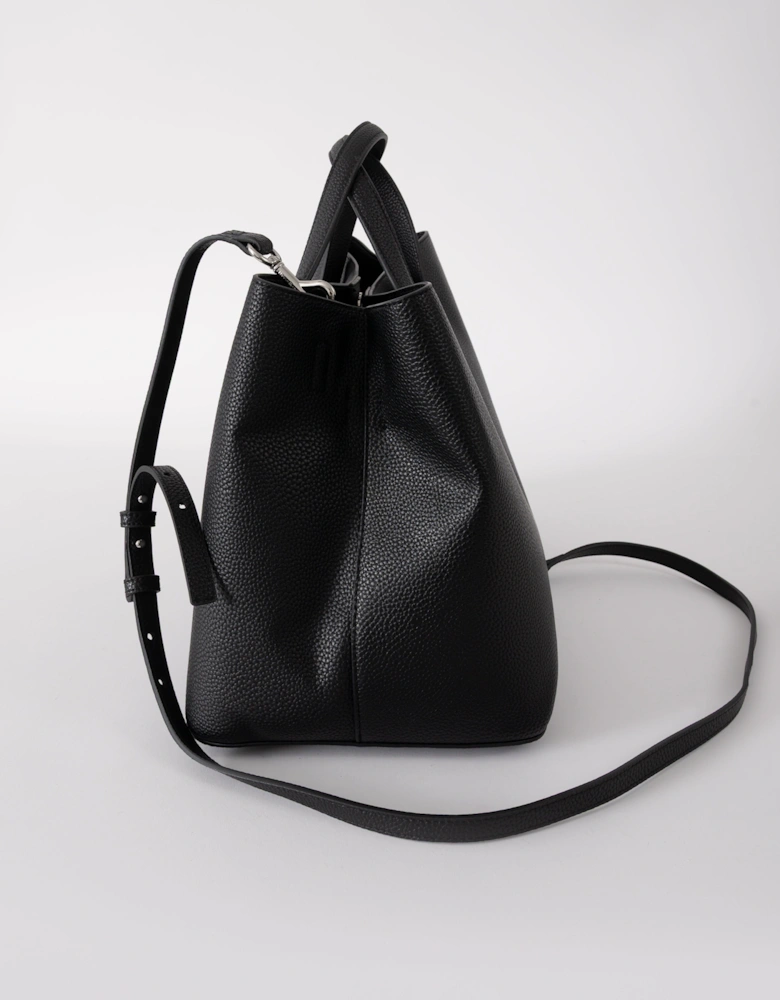 TH Emblem Womens Satchel Bag - Black