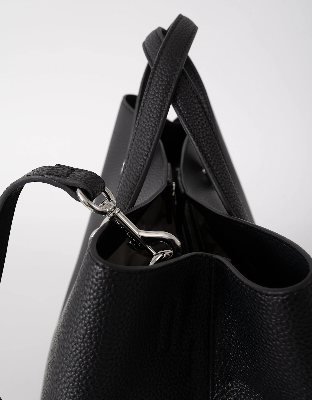 TH Emblem Womens Satchel Bag - Black