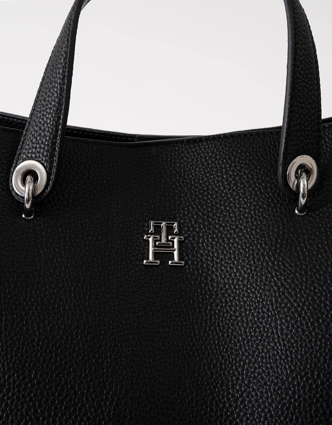 TH Emblem Womens Satchel Bag - Black