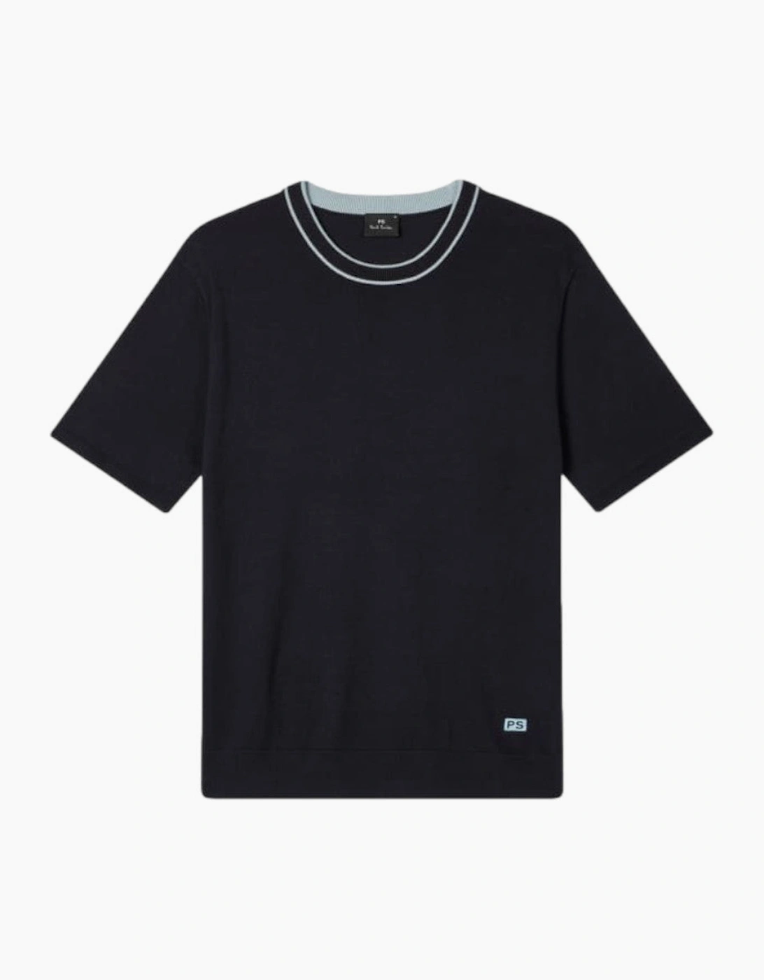 PS Tipped Knitted  T-Shirt 49 DK NAVY, 4 of 3
