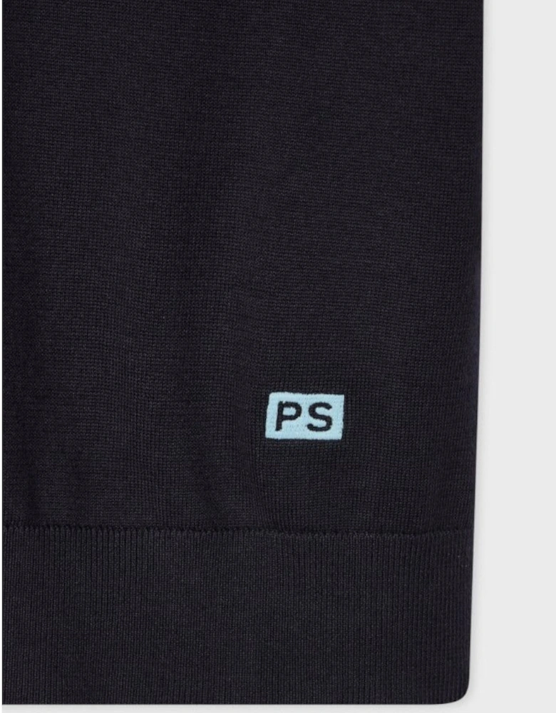 PS Tipped Knitted  T-Shirt 49 DK NAVY