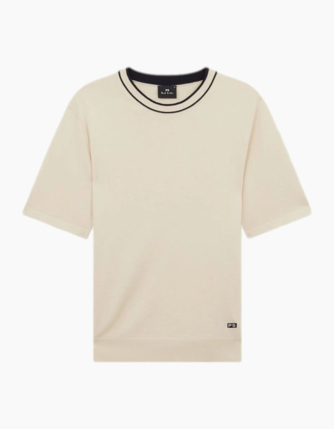 PS Tipped Knitted  T-Shirt 04 Ivory, 3 of 2