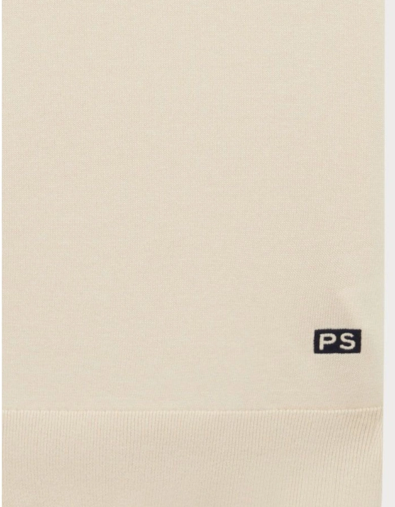 PS Tipped Knitted  T-Shirt 04 Ivory