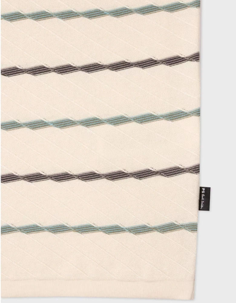 PS Striped Knitted T-Shirt 04 Ivory