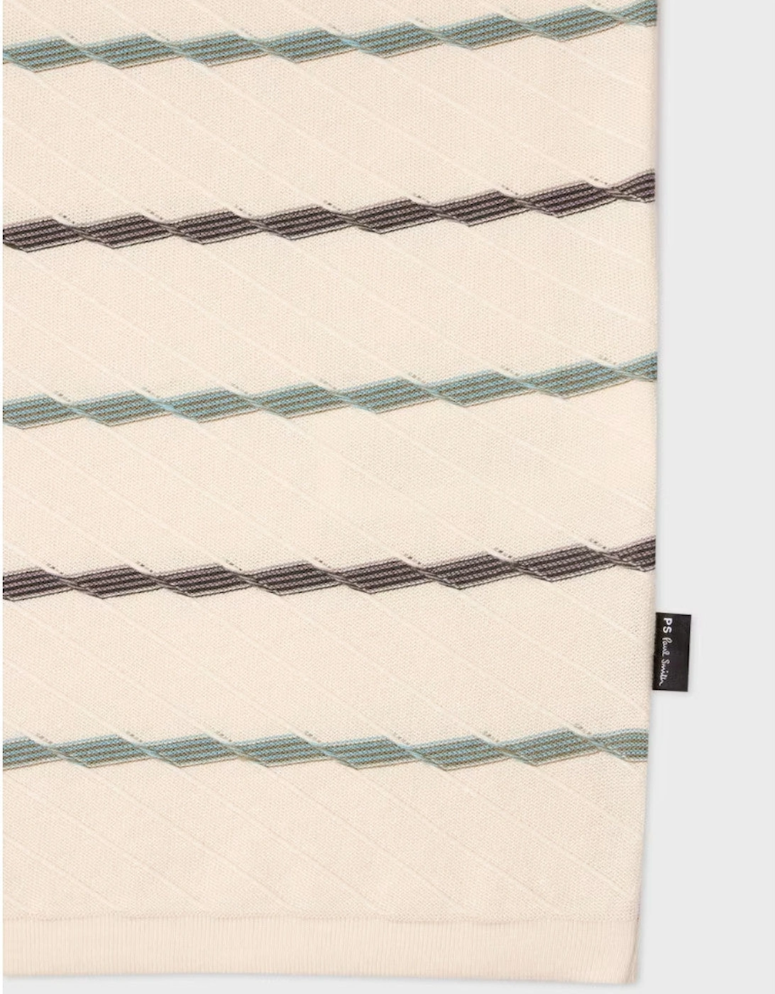 PS Striped Knitted T-Shirt 04 Ivory