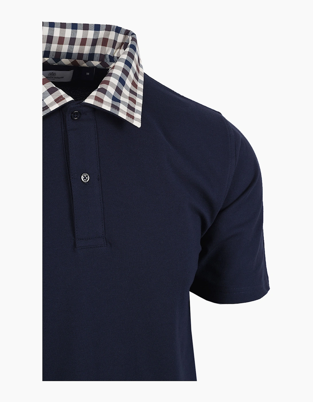 CLUB CHECK COLLAR POLO NAVY