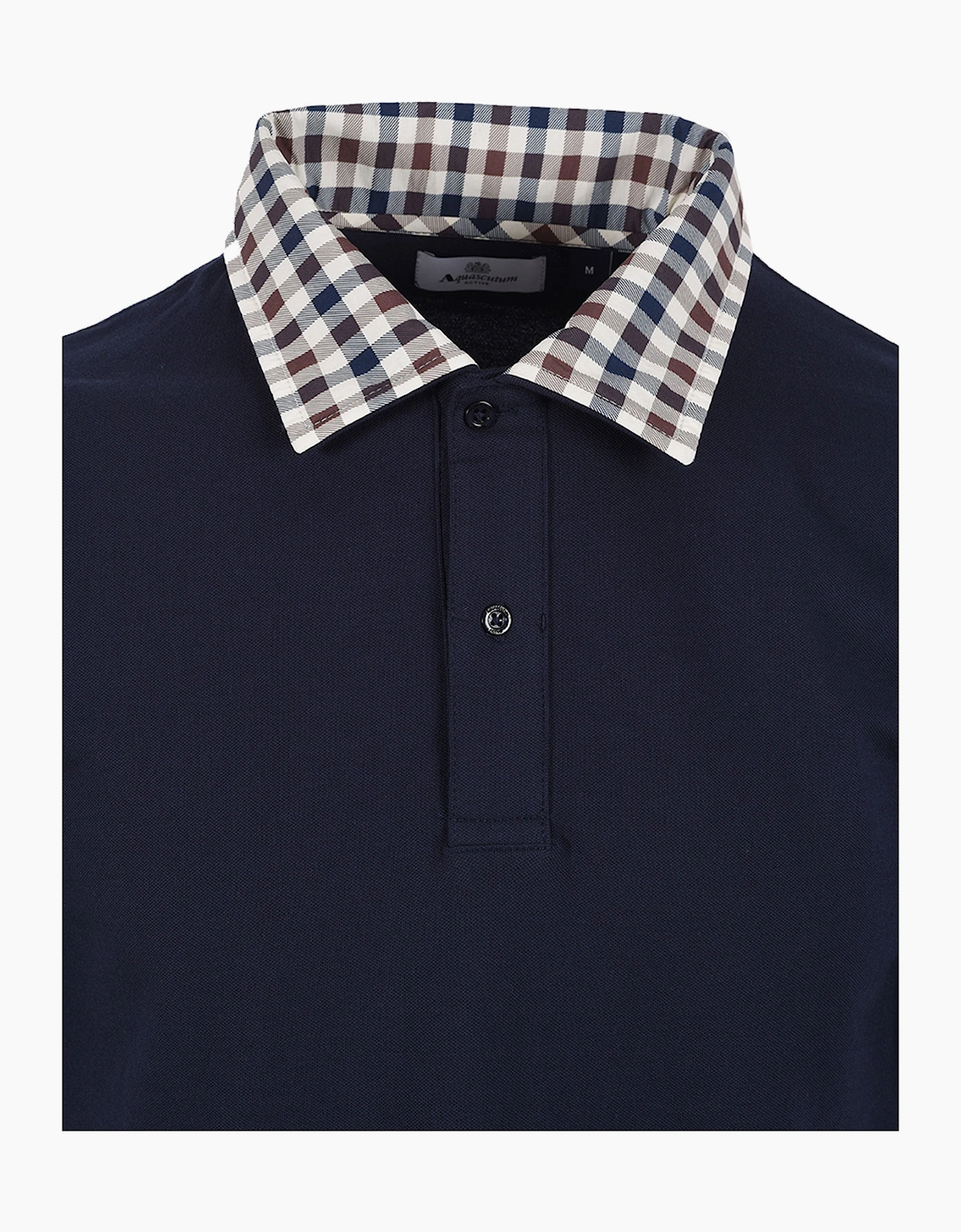 CLUB CHECK COLLAR POLO NAVY