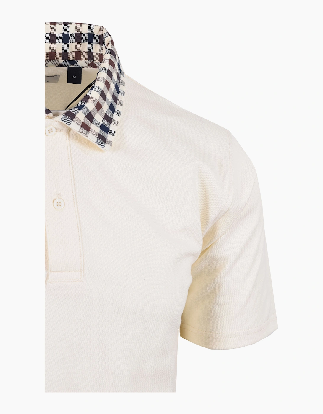 CLUB CHECK COLLAR POLO OLD WHITE