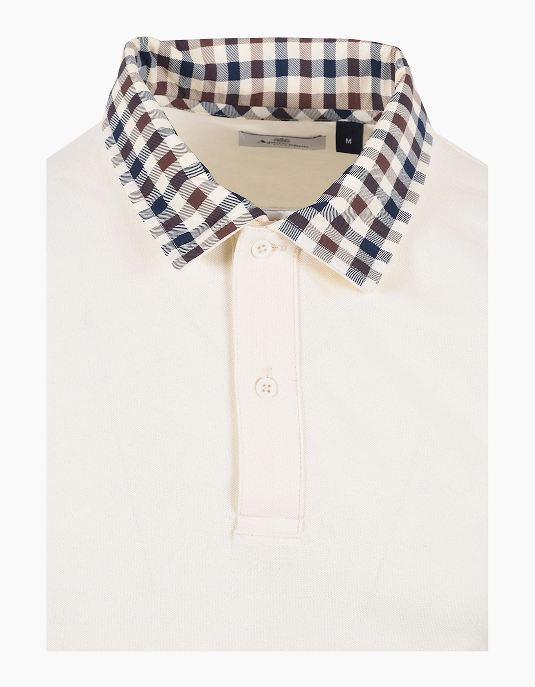 CLUB CHECK COLLAR POLO OLD WHITE