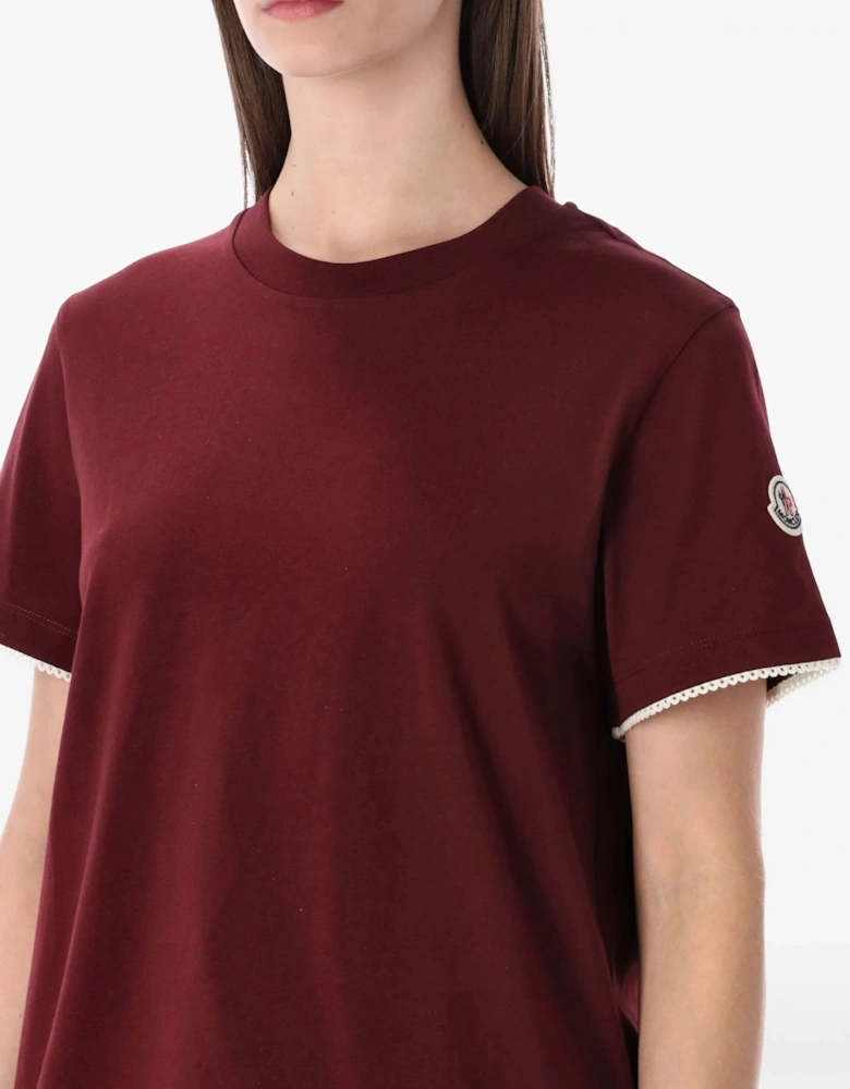 Womens Cotton Trim T-Shirt Red