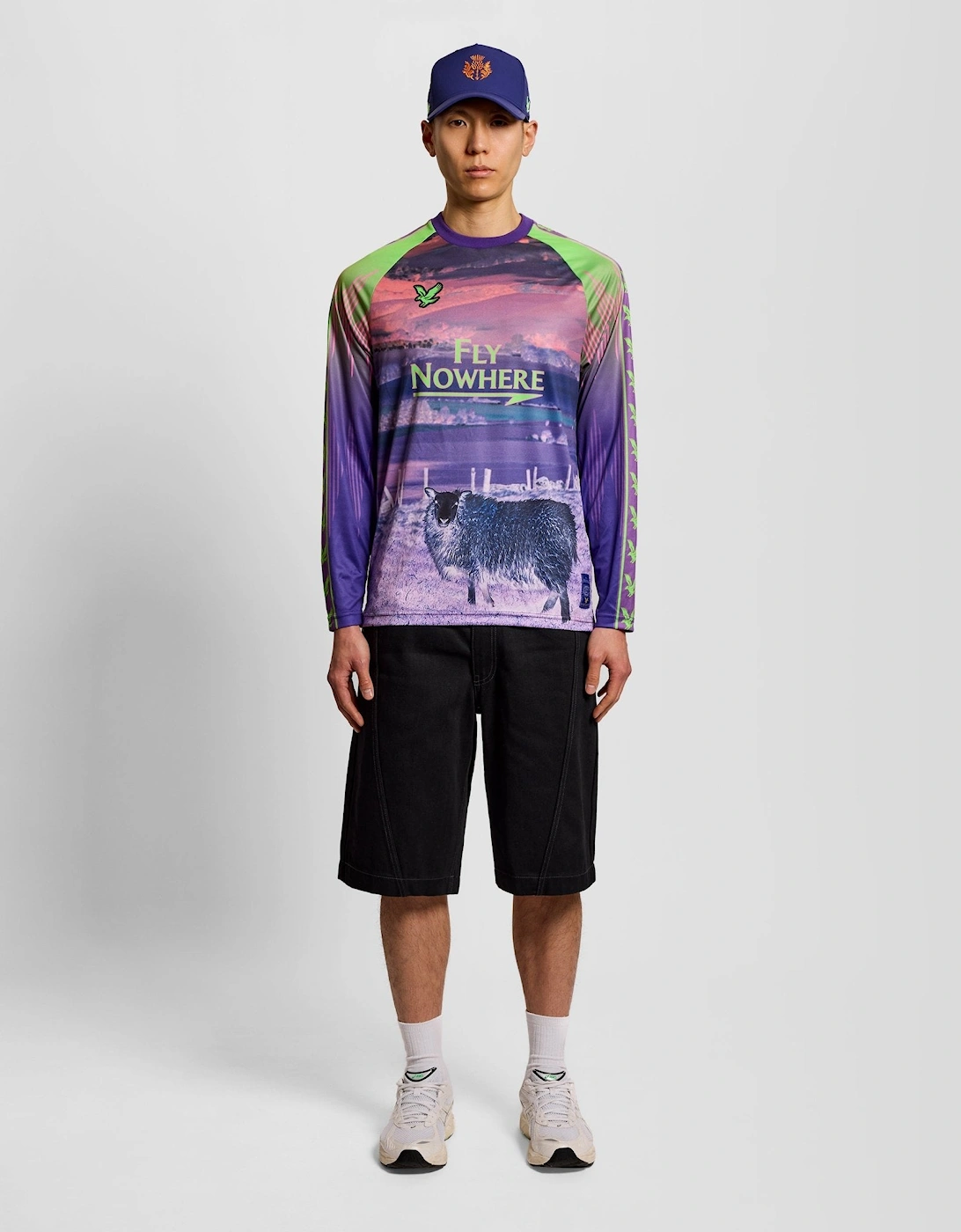 Black Sheep Graphic Long Sleeve Football Jersey