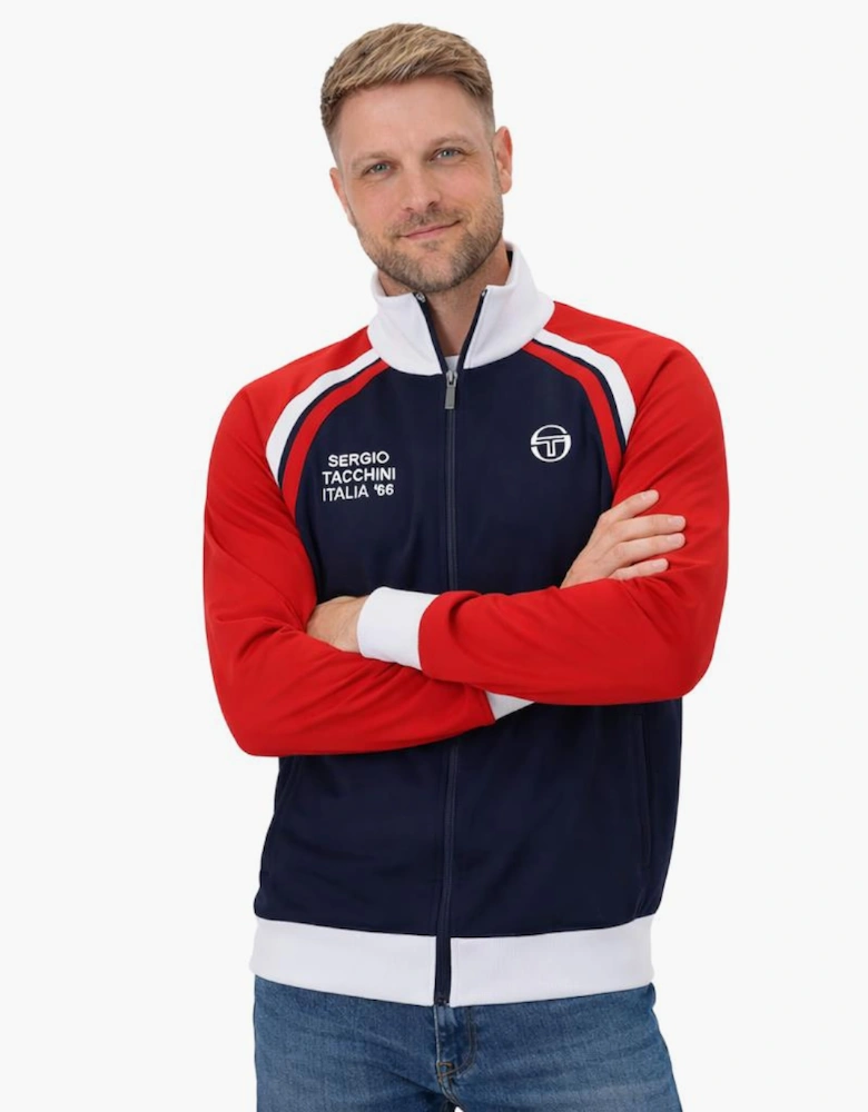 Ghibli Davis Track Top Jacket Maritime Blue/Adrenaline Rush/White